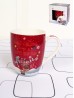 Holiday & Reindeer Print Mug Set (4pcs)